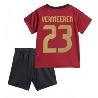 Fotbalové Dres Belgie Arthur Vermeeren #23 Dětské Domácí ME 2024 Krátký Rukáv (+ trenýrky)